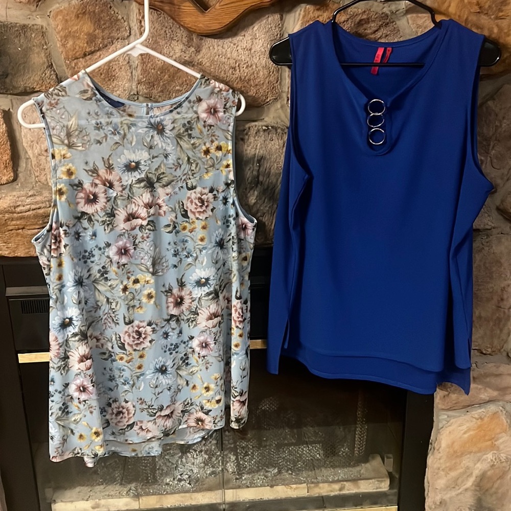 Two XL Sleeveless Dressy Shirts